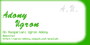 adony ugron business card